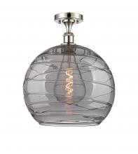 Innovations Lighting 516-1C-PN-G1213-14SM - Athens Deco Swirl - 1 Light - 14 inch - Polished Nickel - Semi-Flush Mount