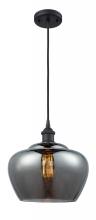 Innovations Lighting 516-1P-BK-G93-L - Fenton - 1 Light - 11 inch - Matte Black - Cord hung - Mini Pendant