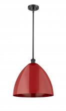 Innovations Lighting 516-1S-BK-MBD-16-RD - Plymouth - 1 Light - 16 inch - Matte Black - Pendant