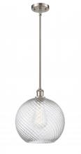 Innovations Lighting 516-1S-SN-G1214-12 - Athens Twisted Swirl - 1 Light - 12 inch - Brushed Satin Nickel - Mini Pendant