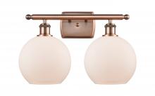 Innovations Lighting 516-2W-AC-G121 - Athens - 2 Light - 18 inch - Antique Copper - Bath Vanity Light