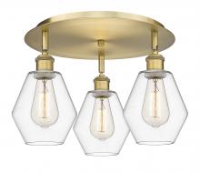 Innovations Lighting 516-3C-BB-G652-6 - Cindyrella - 3 Light - 18 inch - Brushed Brass - Flush Mount