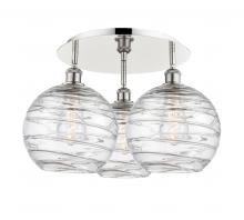 Innovations Lighting 516-3C-PN-G1213-10 - Athens Deco Swirl - 3 Light - 22 inch - Polished Nickel - Flush Mount