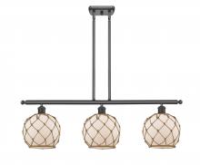 Innovations Lighting 516-3I-OB-G121-8RB - Farmhouse Rope - 3 Light - 36 inch - Oil Rubbed Bronze - Cord hung - Island Light