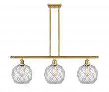 Innovations Lighting 516-3I-SG-G122-8RW - Farmhouse Rope - 3 Light - 36 inch - Satin Gold - Cord hung - Island Light