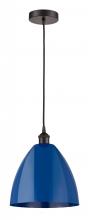 Innovations Lighting 616-1P-OB-MBD-12-BL-LED - Plymouth - 1 Light - 12 inch - Oil Rubbed Bronze - Cord hung - Mini Pendant