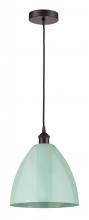 Innovations Lighting 616-1P-OB-MBD-12-SF-LED - Plymouth - 1 Light - 12 inch - Oil Rubbed Bronze - Cord hung - Mini Pendant