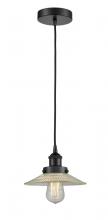 Innovations Lighting 616-1PH-BK-G2 - Halophane - 1 Light - 9 inch - Matte Black - Cord hung - Mini Pendant