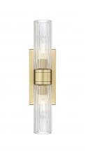 Innovations Lighting 617-2W-BB-G617-8SCL - Boreas - 2 Light - 18 inch - Brushed Brass - Bath Vanity Light