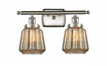 Innovations Lighting 916-2W-SN-G146 - Chatham - 2 Light - 16 inch - Brushed Satin Nickel - Bath Vanity Light