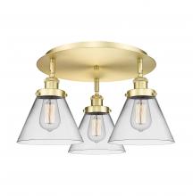 Innovations Lighting 916-3C-SG-G42 - Cone - 3 Light - 20 inch - Satin Gold - Flush Mount