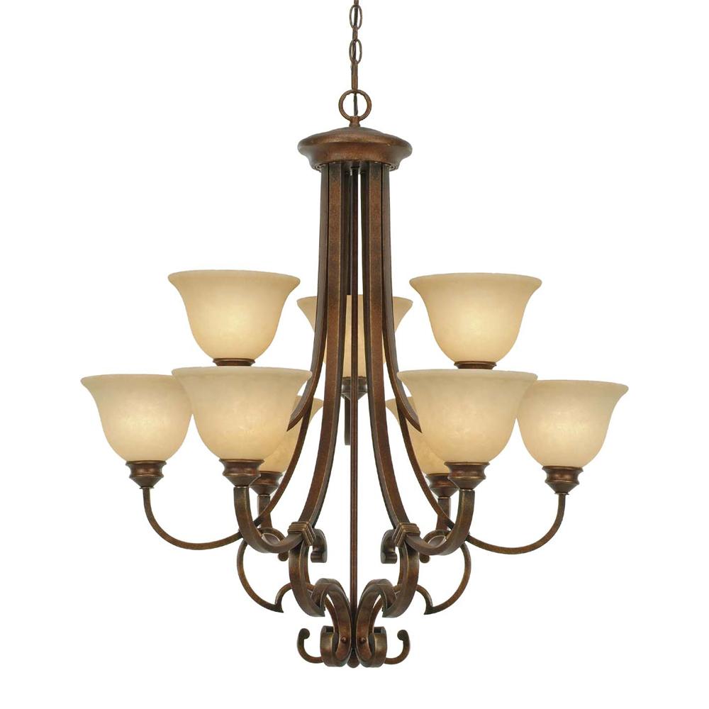 2 Tier - 9 Light Chandelier