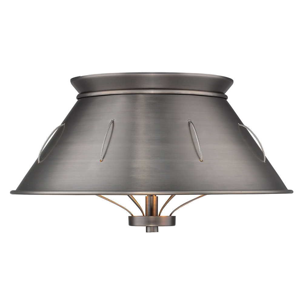 Whitaker Flush Mount in Aged Steel