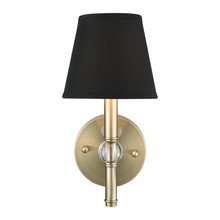 Golden 3500-1W AB-GRM - Waverly 1 Light Wall Sconce in Aged Brass with Tuxedo Shade