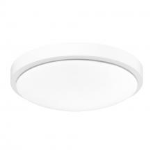 Golden 9128-FM13 WHT-OP - Gabi WHT Flush Mount in Matte White with Opal Shade