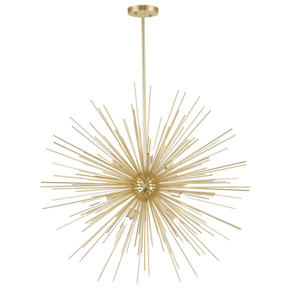 Savannah 9 Light Chandelier With Gold Leaf Finish