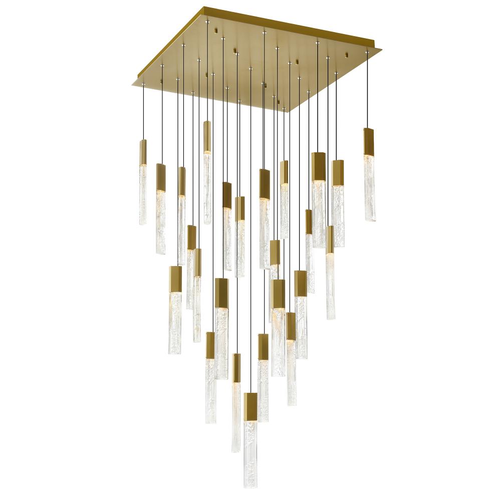 Greta Integrated LED Brass Chandelier