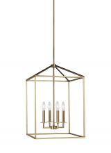 Generation Lighting 5115004EN-848 - Perryton transitional 4-light LED indoor dimmable medium ceiling pendant hanging chandelier light in