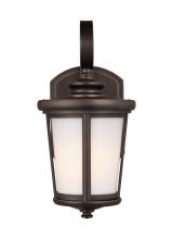 Generation Lighting 8519301EN3-71 - Eddington modern 1-light LED outdoor exterior small wall lantern sconce in antique bronze finish wit