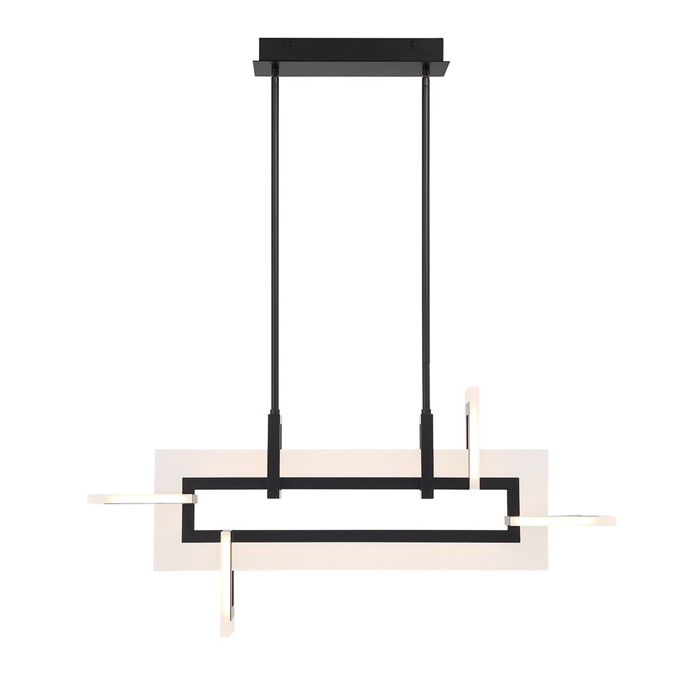 Inizio 1 Light Chandelier in Black