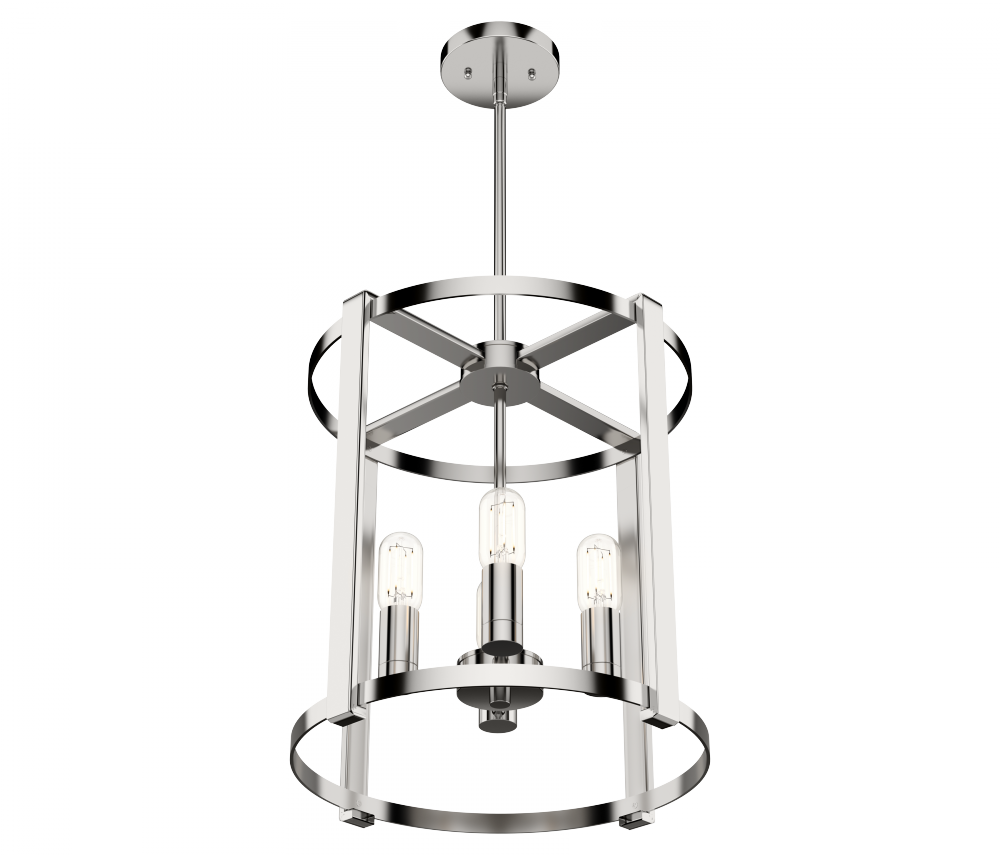 Hunter Astwood Polished Nickel 4 Light Small Chandelier Ceiling Light Fixture