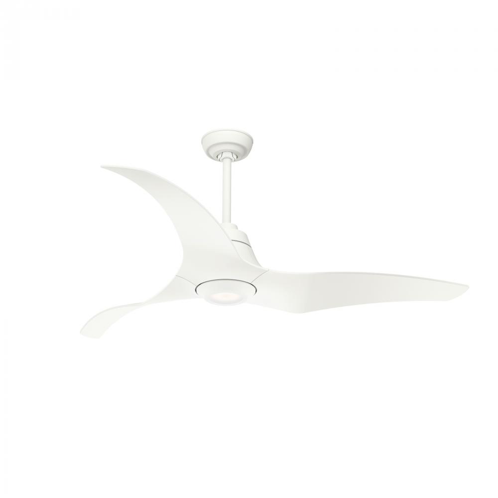 Hunter 60 inch Arwen ENERGY STAR® Matte White Damp Rated Ceiling Fan with LED Light Kit