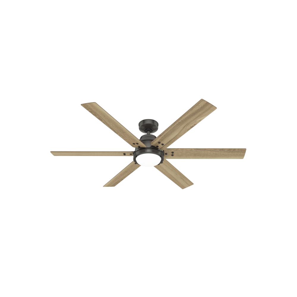 Hunter 60 inch Gravity Wi-Fi ENERGY STAR® Noble Bronze Ceiling Fan with LED LT Kit & Handheld Remote