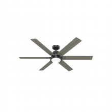 Hunter 51951 - Hunter 60 inch Gravity Wi-Fi ENERGY STAR® Matte Black Ceiling Fan with LED LT Kit & Handheld Remote