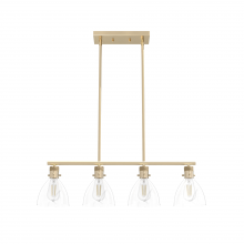 Hunter 19323 - Van Nuys 4 Light Linear Chandelier Alt Gold