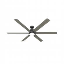 Hunter 51950 - Hunter 72 inch Gravity Wi-Fi ENERGY STAR® Matte Black Ceiling Fan with LED LT Kit & Handheld Remote