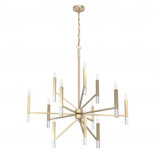 Hunter 19529 - Hunter Sunjai Alturas Gold 12 Light Extra Large Chandelier Ceiling Light Fixture