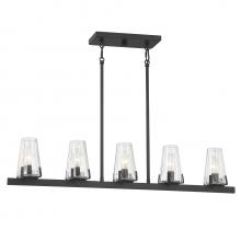 Lighting One US L1-2321-5-89 - Dimond 5-Light Linear Chandelier in Matte Black