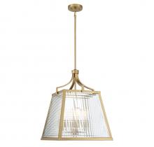 Lighting One US V6-L3-6840-4-322 - Elias 4-Light Pendant in Warm Brass