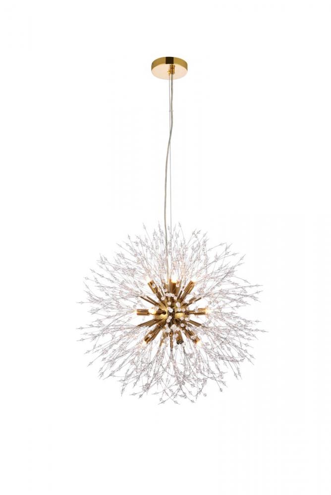 Solace 12 Lights Gold Pendant