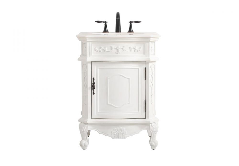 24 Inch Single Bathroom Vanity in Antique White