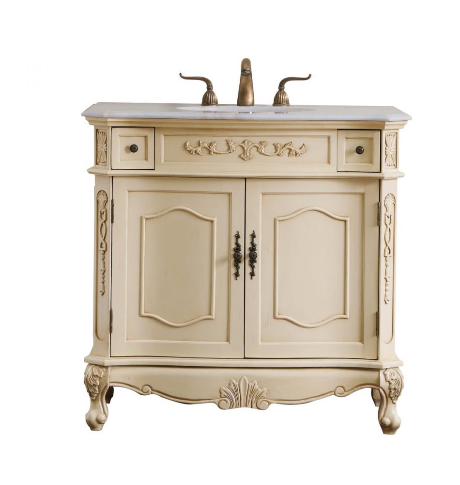 36 In. Single Bathroom Vanity Set in Light Antique Beige