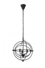 Elegant 1453D17DB - Vienna 3 Light Dark Bronze Pendant