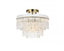 Elegant 1780F15SG - Emilia 15 Inch Flush Mount Light in Satin Gold