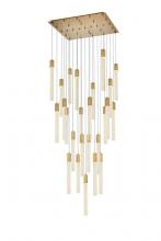 Elegant 2066G36SG - Weston 25 Lights Pendant in Satin Gold