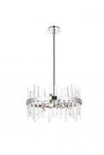 Elegant 2200D20C - Serena 20 Inch Crystal Round Pendant in Chrome