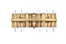 Elegant 2200W24SG - Serena 24 Inch Crystal Bath Sconce in Satin Gold