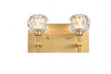 Elegant 3509W11G - Graham 2 Light Wall Sconce in Gold