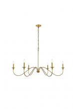 Elegant LD5056D48BR - Rohan 48 Inch Chandelier in Brass