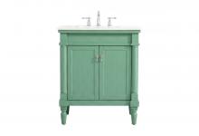 Elegant VF13030VM - 30 Inch Single Bathroom Vanity in Vintage Mint