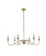 Elegant LD5006D36SG - Rohan 36 Inch Chandelier in Satin Gold