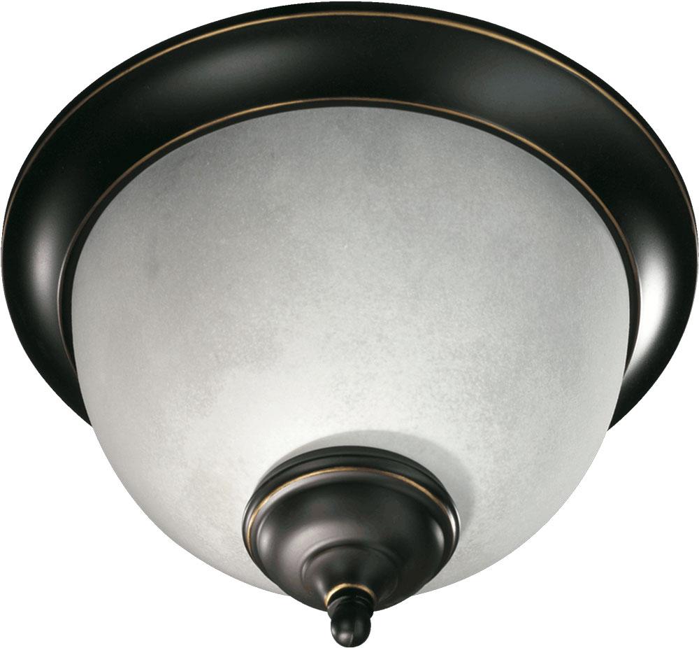 Two Light Old World Bowl Flush Mount