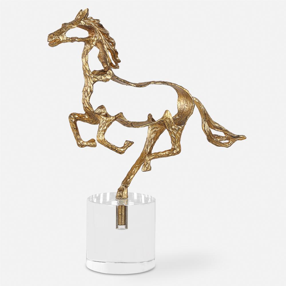 Uttermost Gallop Gold Sculpture