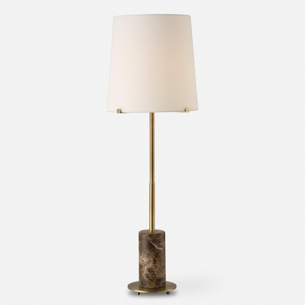 Sepia Brown Marble Buffet Lamp